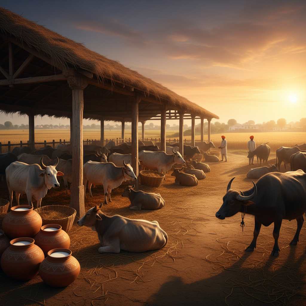 SAM DAIRY FARM landscape with cattle